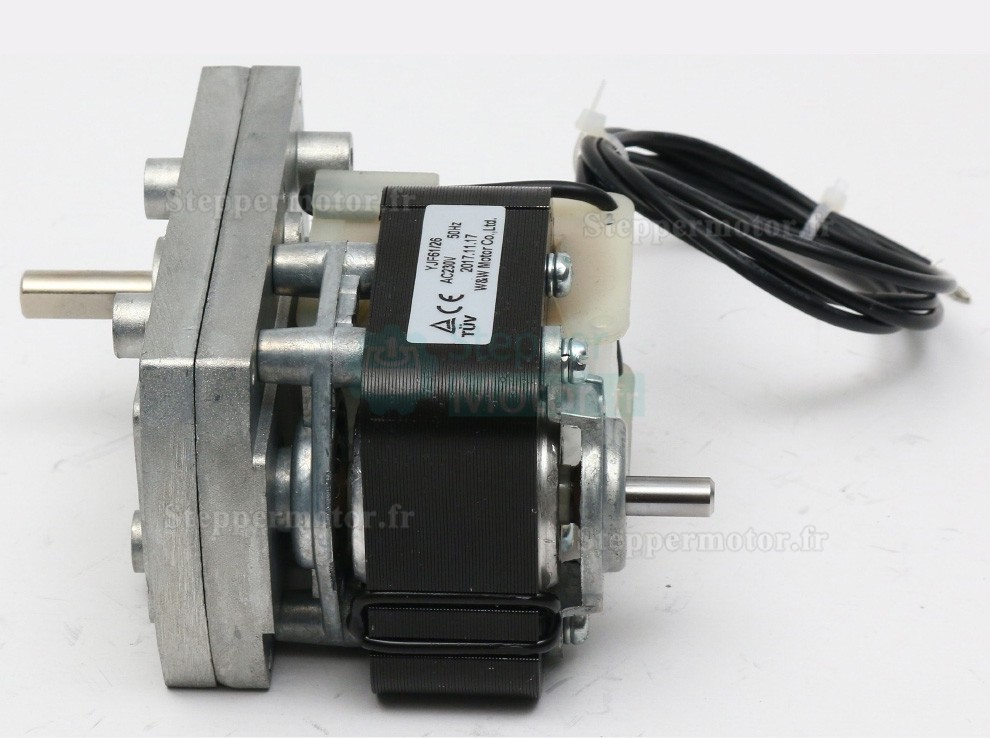 Motor&eacute;ducteur &agrave; p&ocirc;les ombrag&eacute;s TT-YJ61 AC 110/220 V avec r&eacute;ducteur &agrave; arbre parall&egrave;le 36:1 &agrave; 1161:1